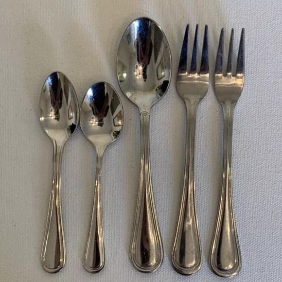 Walco PACIFIC RIM Contemporary 5 Piece Spoons Forks W Mixed Brands Same Pattern - Picture 1 of 11